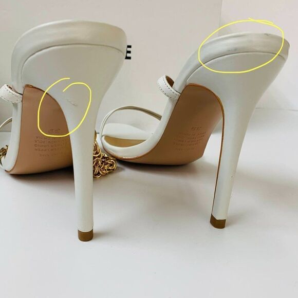 Alias Mae Isha Chain Dress Sandal Size 39EU / 8US Ivory Ankle Strap - Picture 11 of 12